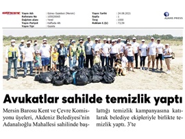 Avukatlar sahili temizledi