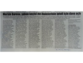 Yaban keçisi avı ihalelerinin iptali için dava açıldı