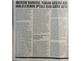 Yaban keçisi avı ihalelerinin iptali için dava açıldı