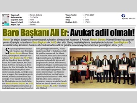 BASINDA BAROMUZ (Yemin Töreni- Av. Ali Er, "Avukat Adil Olmalı" )