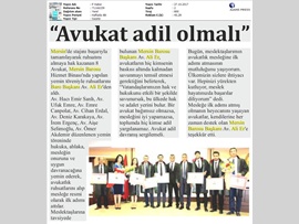 BASINDA BAROMUZ (Yemin Töreni- Av. Ali Er, "Avukat Adil Olmalı" )