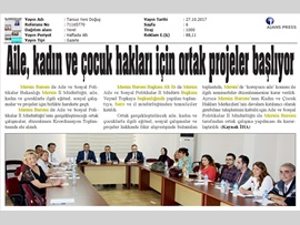 BASINDA BAROMUZ (Mersin Barosu ile Aile ve Sosyal Politikalar Bakanlığı Mersin İl Müdürlüğü Arasında Ortak Çalışmalar Başlıyor.) 26.10.2017