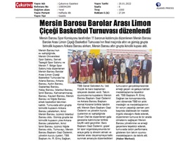 Mersin Barosu Limon Çiçeği Turnuvası düzenlendi