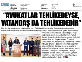 Tehlikedeki Avukatlar Günü basın açıklaması