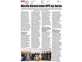 Mersin Barosu HPV Aşı Bursu Kampanyası başlattı