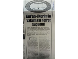 Barolardan Kur'an-ı Kerim'in yakılmasına tepki