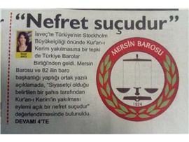 Barolardan Kur'an-ı Kerim'in yakılmasına tepki