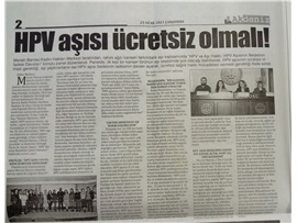 HPV ve Aşı Hakkı konulu panel düzenlendi