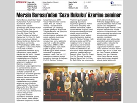 BASINDA BAROMUZ (Ceza Muhakemesi Hukuku Semineri)
