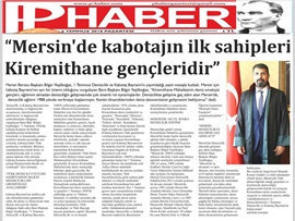 BASINDA BAROMUZ (Mersin'de Kabotaj'ın İlk Sahipleri Kiremithane Gençleridir)