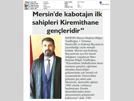 BASINDA BAROMUZ (Mersin'de Kabotaj'ın İlk Sahipleri Kiremithane Gençleridir)