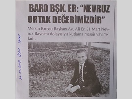 BASINDA BAROMUZ (Baro Başkanımızın Nevruz Bayramı Mesajı) 22.03.2018
