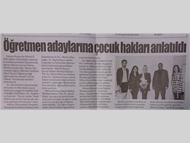 BASINDA BAROMUZ (Öğretmen Adaylarına Çocuk Hakları Anlatıldı)