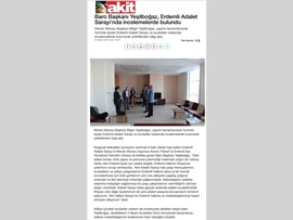 BASINDA BAROMUZ (Baro Başkanımız Erdemli Yeni Adalet Sarayı'nda İncelemelerde Bulundu)