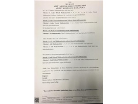 MERSİN ADLİYESİNDE NÖBETÇİ MAHKEMELER LİSTESİ