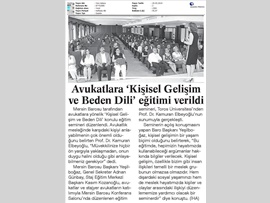BASINDA BAROMUZ (Avukatlara Kişisel Gelişim Semineri)