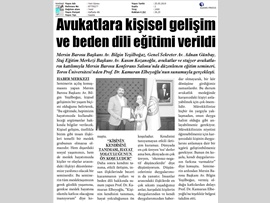 BASINDA BAROMUZ (Avukatlara Kişisel Gelişim Semineri)
