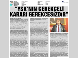 BASINDA BAROMUZ (Baro Başkanımız YSK'nın Gerekçeli Kararını Değerlendirdi)