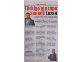 BASINDA BAROMUZ (Başkanımızdan Lozan Antlaşması Yıldönümü Mesajı)