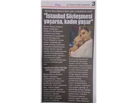 BASINDA BAROMUZ (Yeşilboğaz: "İstanbul Sözleşmesi'nin Uygulanmaması, Kadınların Katledilmesine Neden Oluyor")