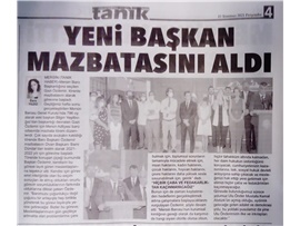 Baro Başkanımız Gazi Özdemir mazbatasını aldı