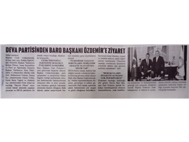 DEVA Partisi'nden Başkanımız Özdemir'e ziyaret