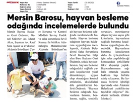 Hayvan besleme odağında iceleme yapıldı