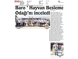 Hayvan besleme odağında iceleme yapıldı