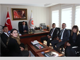 Başkanımız ile Yönetim Kurulu üyelerimiz, Anamur Cumhuriyet Başsavcısı Sayın;Vedat TEMEL'i makamında ziyaret Ettiler.