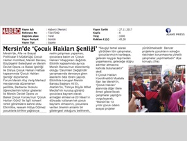 BASINDA MERSİN BAROSU (Çocuk Hakları Haftası Etkinliği Düzenlendi)