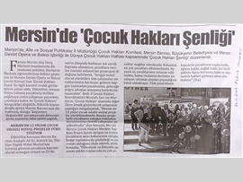 BASINDA MERSİN BAROSU (Çocuk Hakları Haftası Etkinliği Düzenlendi)