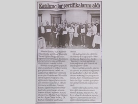 BASINDA BAROMUZ (Bilirkişilik Temel Eğitim Programının 4. Gurup Katılımcıları Sertifikalarını Aldı)