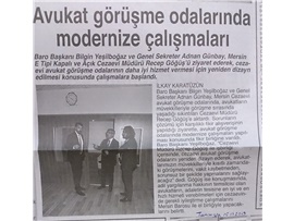 BASINDA BAROMUZ (Mersin Cezaevi Avukat Görüşme Odaları Yeniden Dizayn Edilecek)