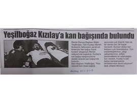 BASINDA BAROMUZ (Yeşilboğaz'dan Kan Bağışı Kampanyasına Destek)