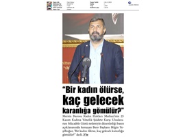 BASINDA BAROMUZ (Kadına Şiddete Karşı Uluslararası Mücadele Günü Basın Açıklaması)