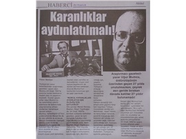 BASINDA BAROMUZ (Uğur Mumcu Karanlıkları Aydınlatan Işık Olduğu İçin Katledildi)