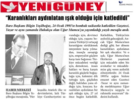BASINDA BAROMUZ (Uğur Mumcu Karanlıkları Aydınlatan Işık Olduğu İçin Katledildi)