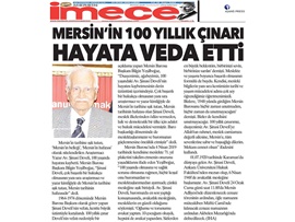 BASINDA BAROMUZ (Av. Şinasi Develi Vefat Etti)