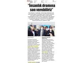 Başkanımız Yeşilboğaz, elektriği olmayan Suriyeli mülteci çadırını ziyaret etti