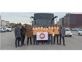ERKEK VOLEYBOL TAKIMIMIZI KIŞ OYUNLARI VOLEYBOL TURNUVASINA UĞURLADIK