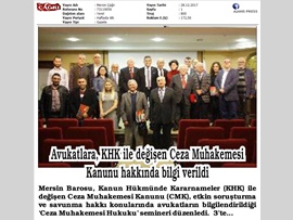 BASINDA BAROMUZ (Ceza Muhakemesi Hukuku Semineri)