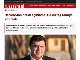 Baro Başkanlarından ortak açıklama: "AİHM kararı uygulanmalı, Selahattin Demirtaş serbest bırakılmalı")
