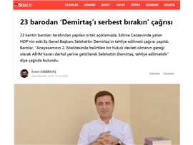 Baro Başkanlarından ortak açıklama: "AİHM kararı uygulanmalı, Selahattin Demirtaş serbest bırakılmalı")