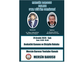 STAJ EĞİTİM DERSİ-29.12.2020 (Avukatlık Kanunu ve disiplin hukuku)