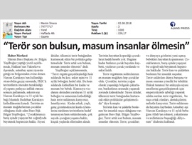 BASINDA BAROMUZ (Baro Başkanımızdan Teröre Kınama)