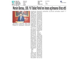 BASINDA BAROMUZ (100. Yıl Tabiat Parkı'nın İmara Açılmasına İtiraz)