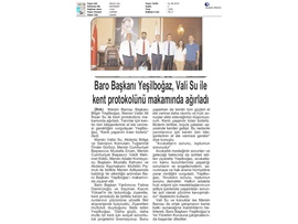 BASINDA BAROMUZ (Baro Başkanımız, Kent Protokolünü Makamında Ağırladı)