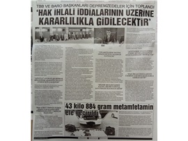 TBB ve Baro Başkanları, depremzedeler için toplandı