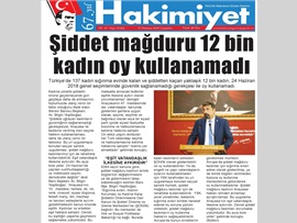 BASINDA BAROMUZ (Şiddet Mağduru 12 Bin Kadın Oy Kullanamadı)