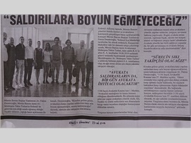 BASINDA BAROMUZ (Av. Muhteşem Tekin Turhan'a Bıçaklı Saldırı Kınama)